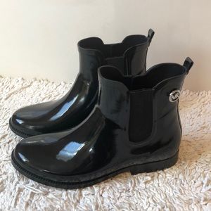Michael Kors Black Rain Booties- never worn
